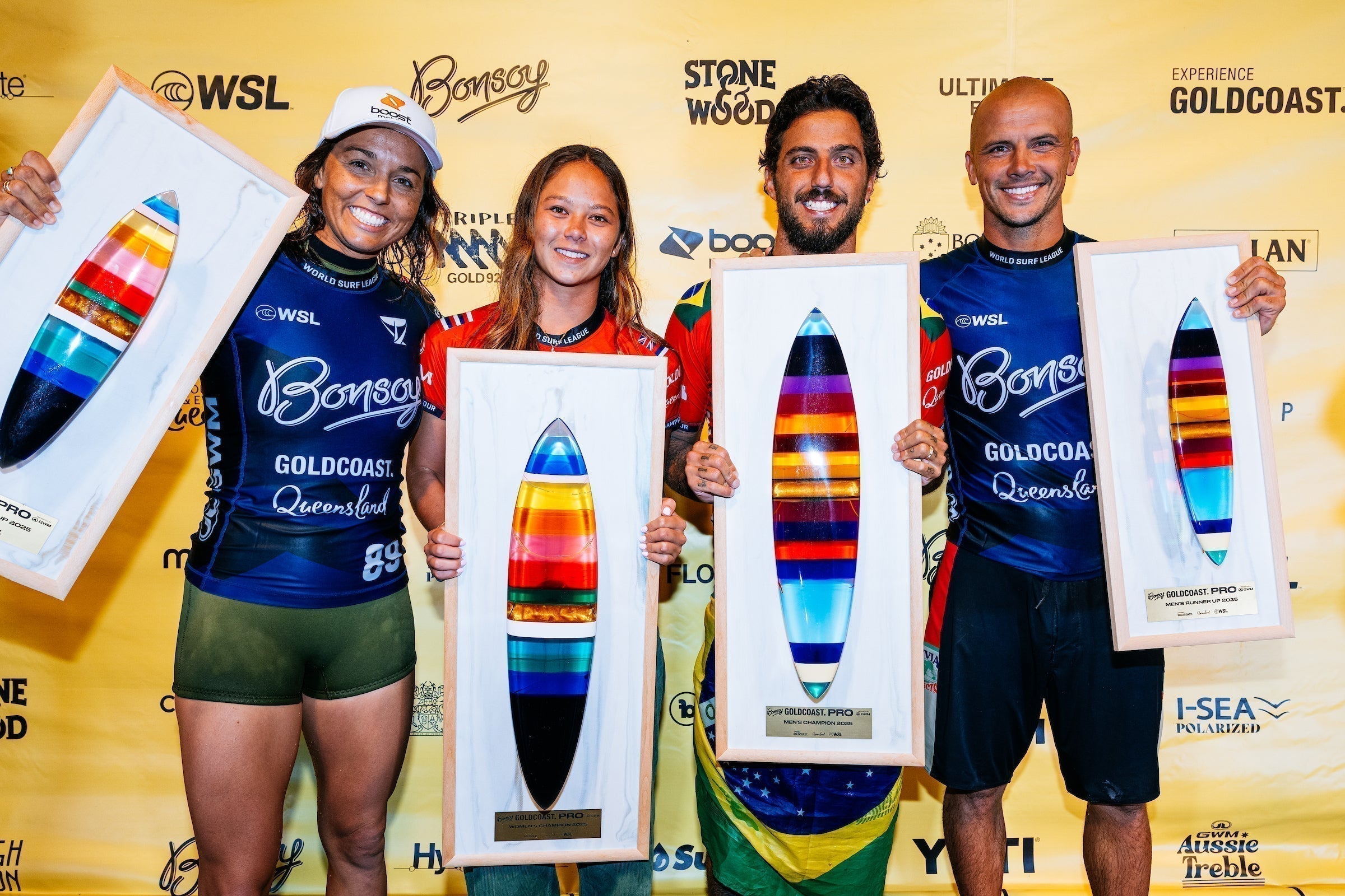 Filipe Toledo and Bettylou Sakura Johnson Win Gold Coast Pro