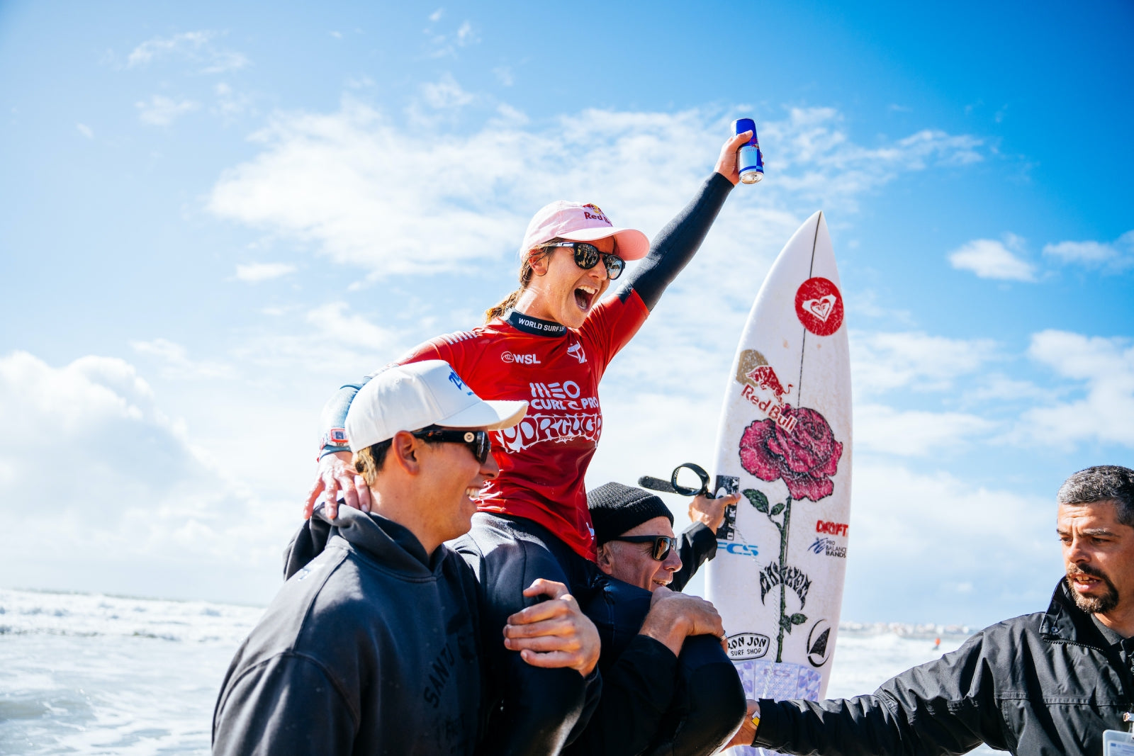 Caroline Marks Wins 2025 MEO Rip Curl Pro Portugal Presented by Corona Cero. Photo © Manel Geada / WSL